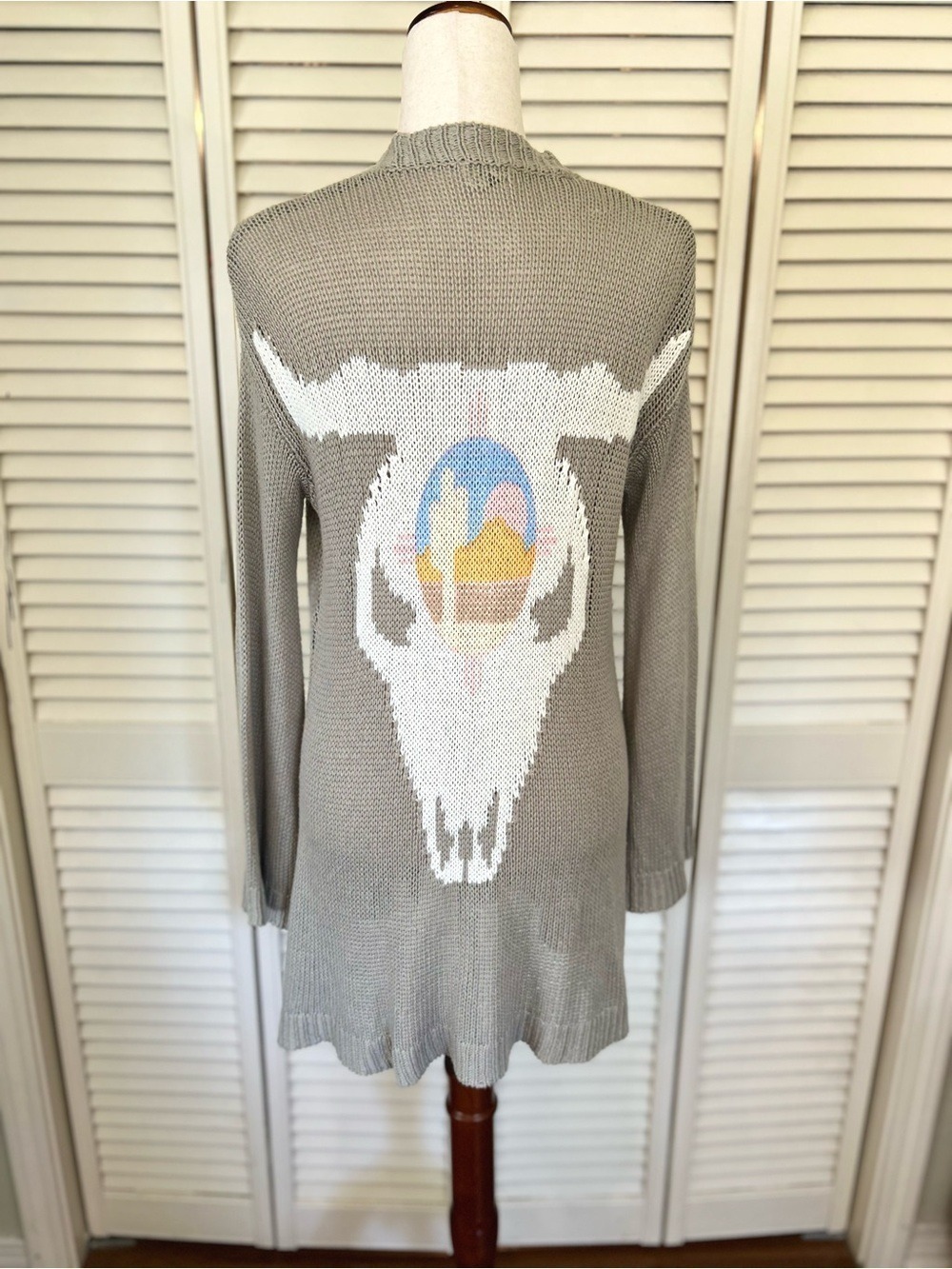Show Me Your Mumu Cardigan Bull Skull Western XS